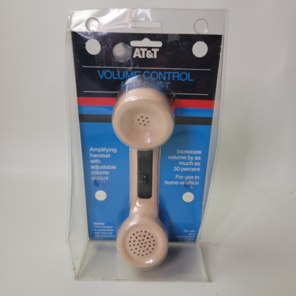 Vintage AT&T Volume Control Handset G6BM-60 Beige Made in USA 1985 New